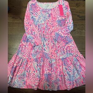 NWT Lilly Pulitzer Geanina Dress in Raz Berry: Sea You Soon!